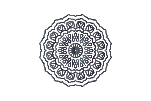 Black Ornament Mandala Decorative Graphics and Icons
