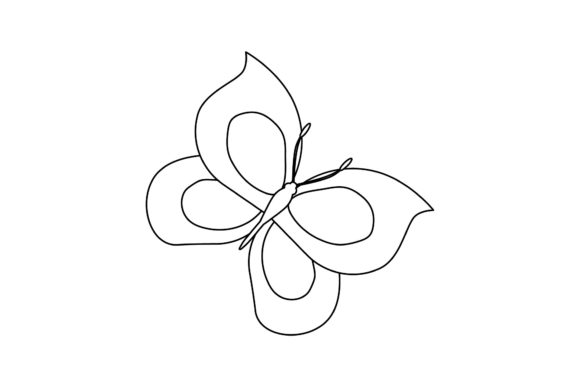 Butterfly Icons Decorative Line Style Graphics Freebies