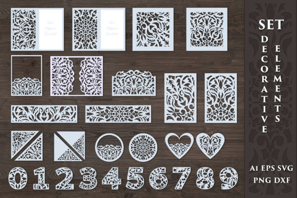 Carved Decorative Elements. SVG.
