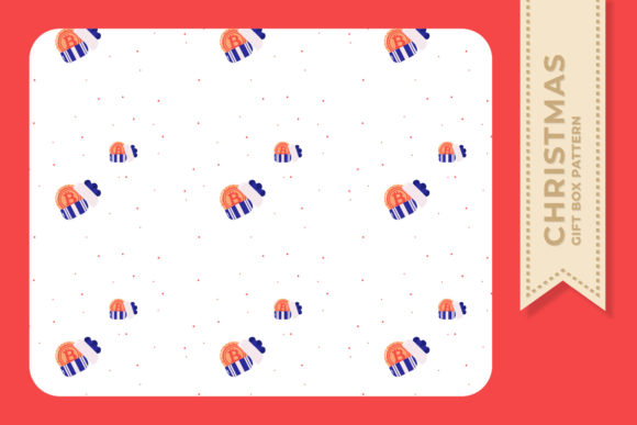 Christmas Bitcoin Decorative Box Pattern