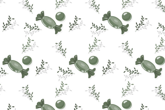 Christmas Candys Pattern Decorative Art