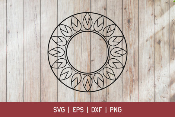 Circle Frame Decorative Design for Crafts and Graphics