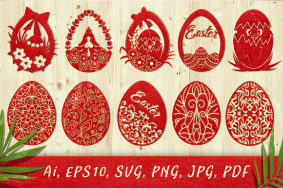 Decorative Easter Eggs. SVG: Graphics and Crafts in One