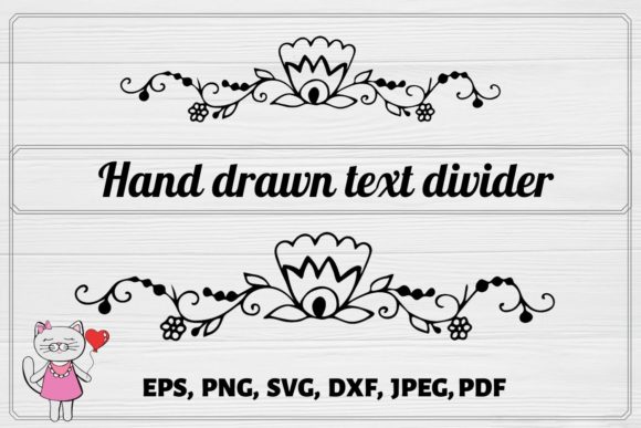 Decorative Text Dividers. Vintage Floral Graphics and Crafts