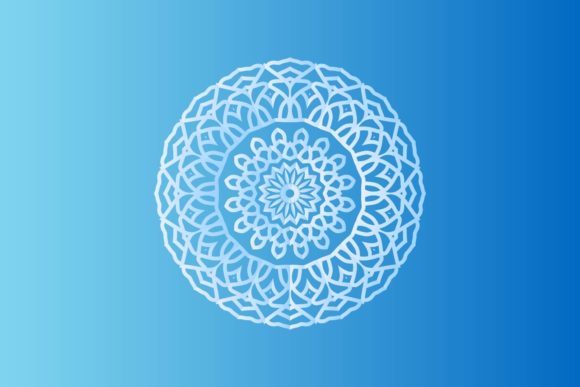 Decorative White Mandala Style Graphics and Icons
