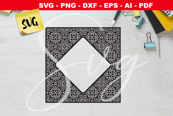 Diamond Decorative Frame, Mirror Frame Graphics