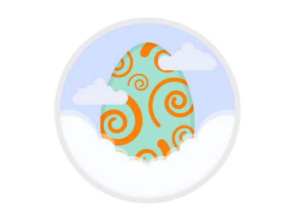 Easter Egg Bunny Decorative Design Graphics