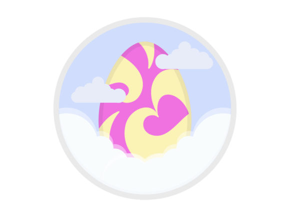 Easter Egg Bunny Decorative Purple Graphics