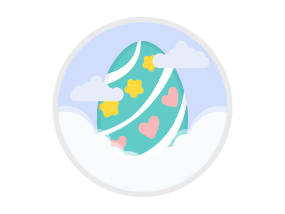 Easter Egg Decorative Love Star - Graphics & Icons