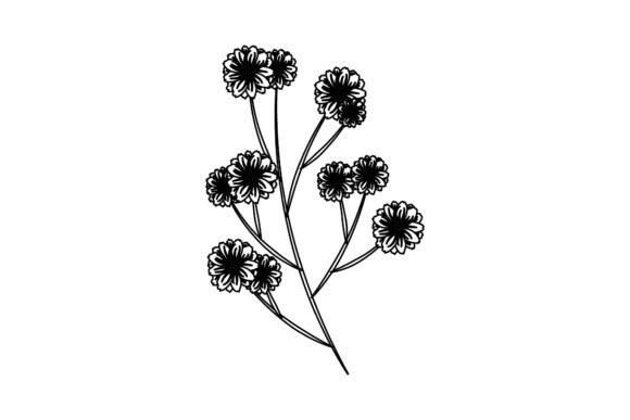 Floral Decorative Simple Outline Graphics