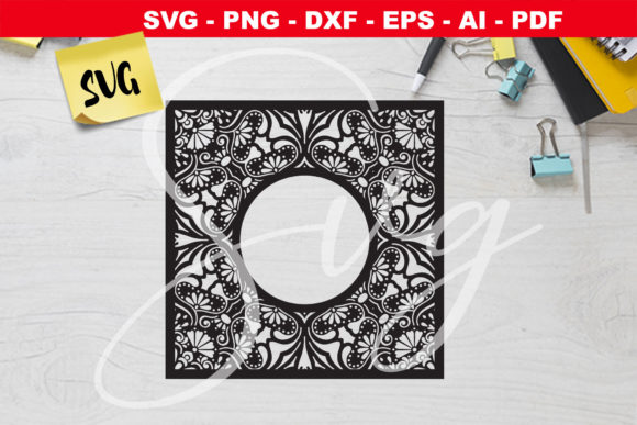 Flower Decorative Mirror Frame Graphics for Crafts