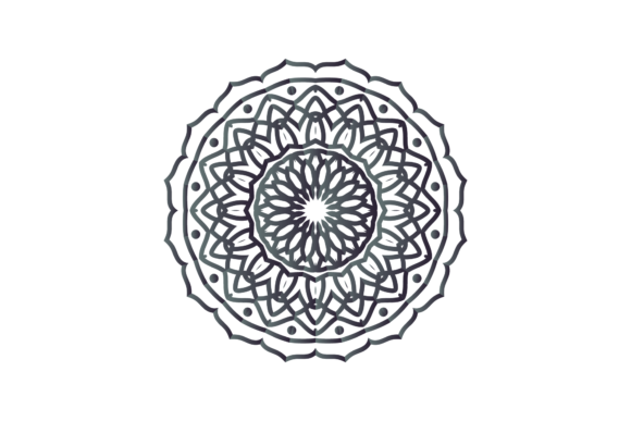 Mandala Black Henna Decorative Graphics
