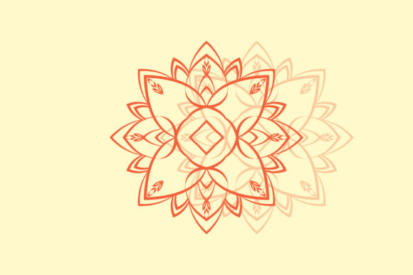 Orange Mandala Graphic Design