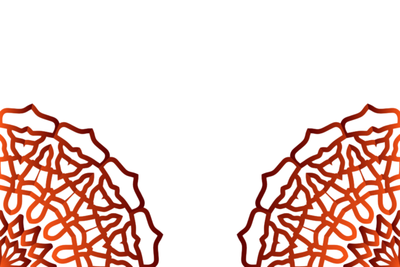 Red Ornament Mandala Decorative Graphics